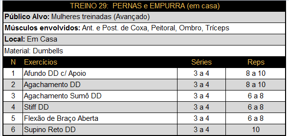 Treino 29 - Perna / Empurra (Casa) 6