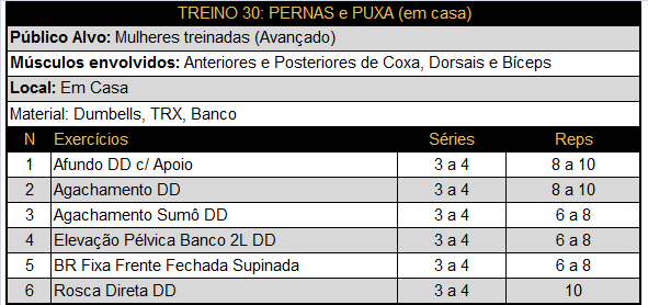 Treino 30 - Perna / Puxa (Casa) 5